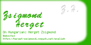 zsigmond herget business card